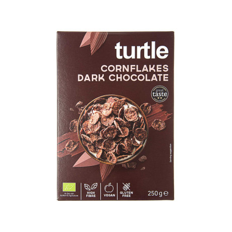 Кукурудзяні пластівці в темному шоколаді без глютену органічні 250г - W9001