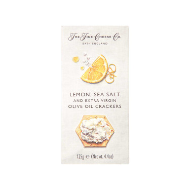 Крекери з лимоном, морською сіллю та оливковою олією 125г, The Fine Cheese Co - W0466