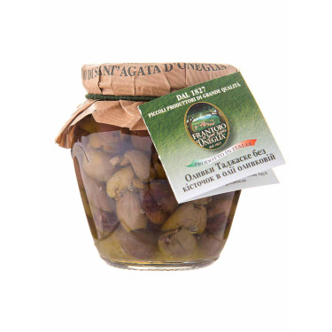 Оливки Таджаске без кісточок в олії екстра верджин 180г Frantoio di Sant'agata - 06459