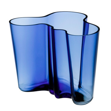 Цветная ваза синий ультрамарин 160мм Aalto, iittala - R0925
