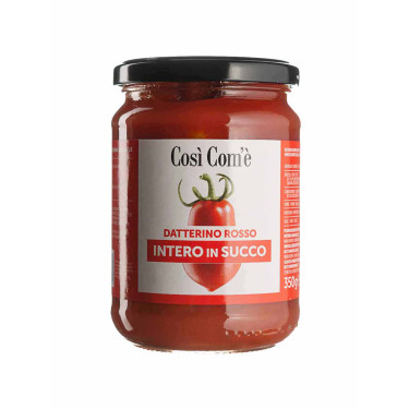 Червоні томати Чері Даттеріно у власному соку 350г Cosi' Com'e' - 11603