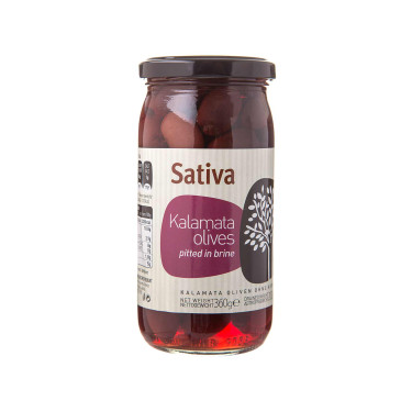 Оливки Каламата без кісточок в розсолі 360г Sativa Sativa Retail Sativa Sativa Retail - 90379