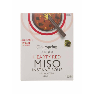Суміш для приготування червоного Місо супу з морськими водоростями 4х10г Clearspring - 22910