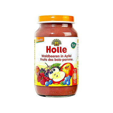 Дитяче харчування "Лісові ягоди і яблуко" органічне пюре (з 8 місяців) 220г Holle Holle - 32818