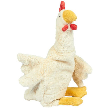 Игрушка мягкая плюшевая Курица белая Hand puppet, Senger Naturwelt - W4305