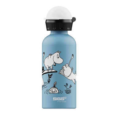 Бутылка детская для напитков светло-голубая "Плавание" Sigg x Moomin 400мл, Sigg
