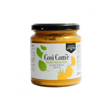 Соус з жовтих томатів Чері Даттеріно з базиліком 290г Cosi' Com'e' Cosi' Com'e' - Q6510