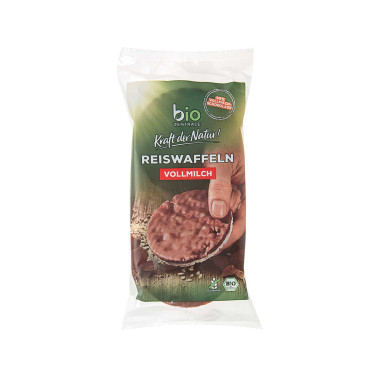 Вафлі рисові з молочним шоколадом органічні 100г, Bio Zentrale