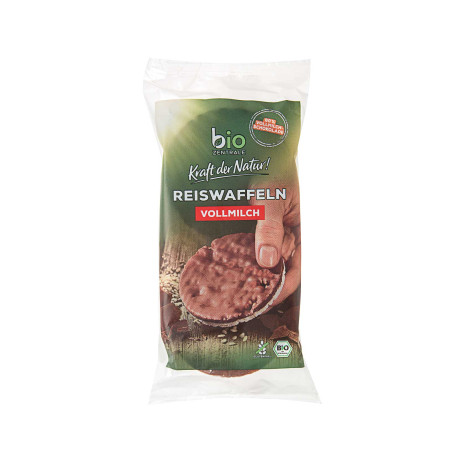 Вафлі рисові з молочним шоколадом органічні 100г, Bio Zentrale - W9769