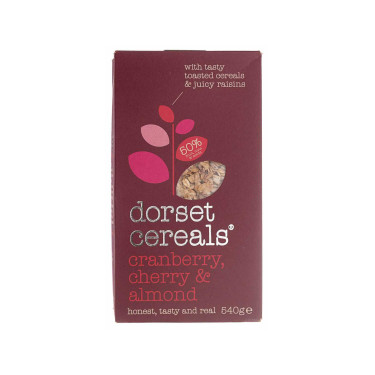 Мюсли "Cranberry, cherry & almonds", 50% фруктов, орехов и семян 540г, Dorset Cereals - 26185