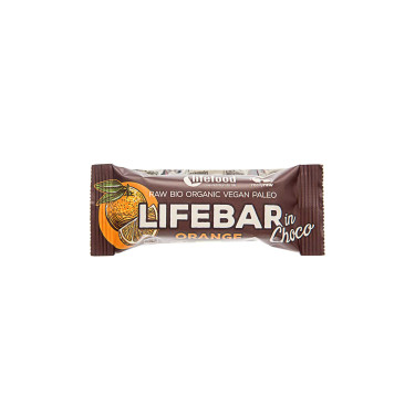 Батончик Апельсин в шоколаде органический Lifebar InChoco 40г, Lifefood - 90561