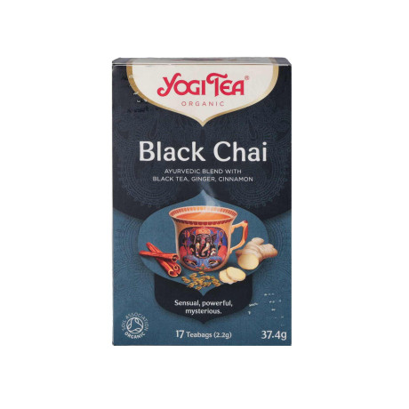 Органічний чорний чай з імбирем та корцею (пакетований) 37,4г - 28878