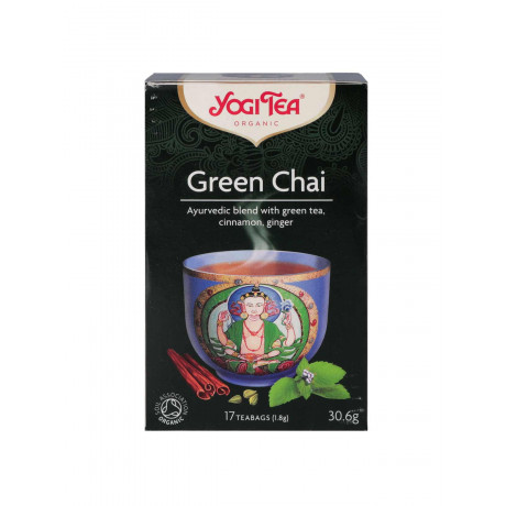 Органічний зелений чай з імбирем та корцею (пакетований) 30,6г - 28879