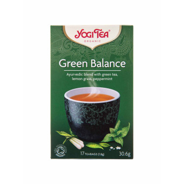 Органічна суміш трав'яного та зеленого чаю "Зелений баланс" 30,6г, Yogi Tea Yogi Tea - 28897