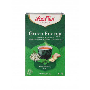 Органічна суміш трав'яного та зеленого чаю "Зелена енергія" 30,6г, Yogi Tea Yogi Tea - 28898