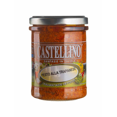 Соус песто Трапанезе с томатами, миндалем, базиликом 180г, Castellino - 42332