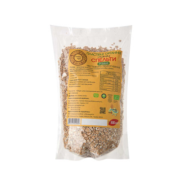Пшеничні пластівці зі спельти різані миттєвого приготування органічні 500г Галекс-Агро Галекс-Агро - 87044