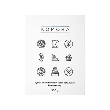 Суміш для випічки без глютену "Універсальна" 500г Komora Komora - W5376