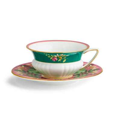 Чашка с блюдцем Розовый Лотос "Pink Lotus" Wonderlust Teaware, Wedgwood - R4466