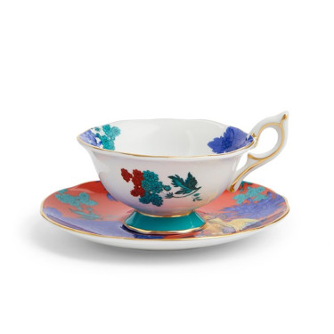 Чашка с блюдцем Золотой Попугай "Golden Parrot" Wonderlust Teaware, Wedgwood - R4465