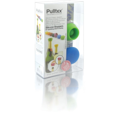 Набор силиконовых пробок для бутылки игристого вина (2шт в пак), Pulltex