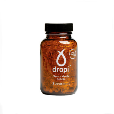 Дієтична добавка в капсулах олія печінки тріски М'ята 90шт Dropi Supplement Dropi Supplement - R4360