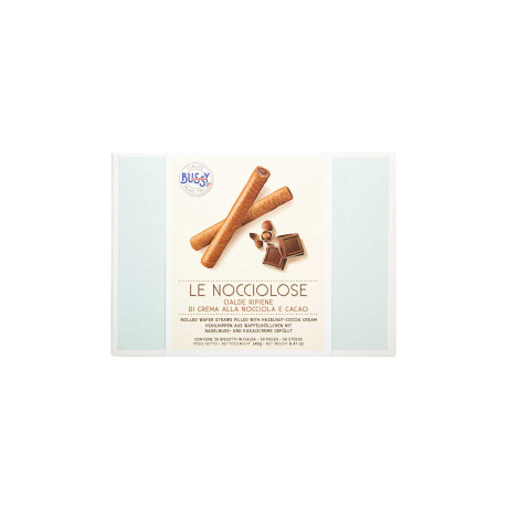 Вафельні трубочки з какао-горіховим кремом "Ле Ночолозе" 240г - R0125