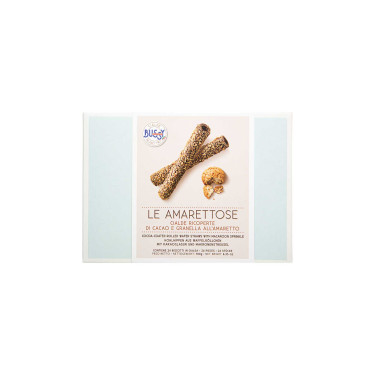 Вафельні трубочки вкриті какао та посипкою з печива макарон "Ле Амареттозе" 180г Bussy Le Pastell'ose - R0126