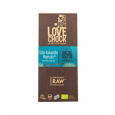 Сирий шоколад органічний Какао-боби - Морська сіль 70г Lovechock Lovechock - 27051