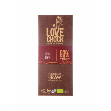 Екстра темний шоколад 93% сирий органічний 70г Lovechock Lovechock - Q1582