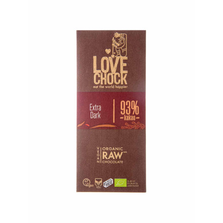 Екстра темний шоколад 93% сирий органічний 70г - Q1582