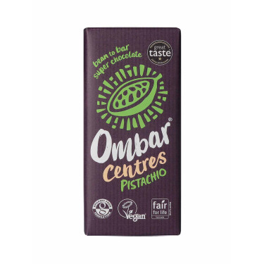 Темний сирий шоколад з фісташками органічний 70г Ombar Ombar - Q2417