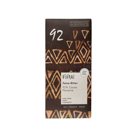 Чорний шоколад органічний 92% какао 80г - 14232