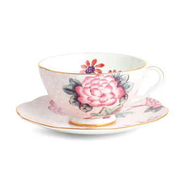 Чашка с блюдцем розовая Cuckoo Tea Story, Wedgwood - R9967