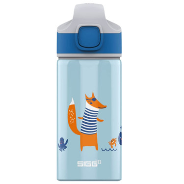 Бутылка детская для напитков Fox голубая 400мл, Sigg