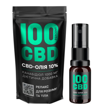 Дієтична добавка оральний спрей CBD-олія 10% 10мл 100% CBD 100% CBD - T4289
