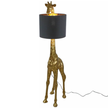 Лампа напольная Жираф черно-золотого цвета 50x40x171см E27 (5м проволока), Werner Voss - Q9142