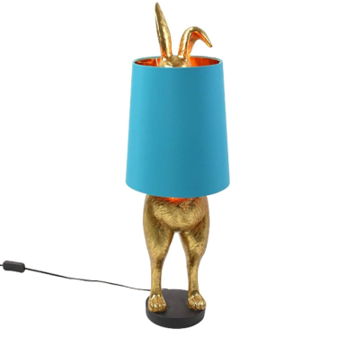 Лампа настольная Кролик бирюзово-золотого цвета, Werner Voss - R3402
