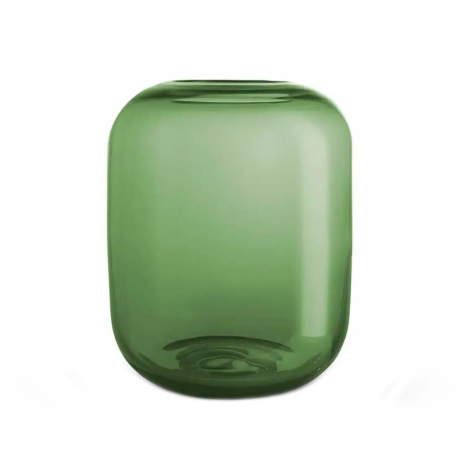Ваза скляна зелена 16.5см - R9632