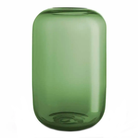 Ваза скляна зелена 22см - R9636