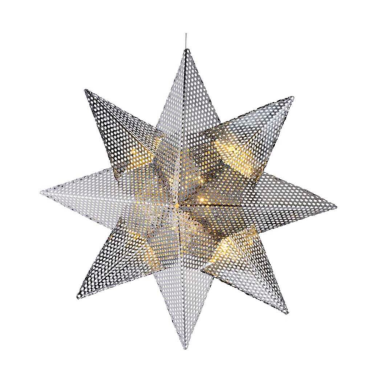 Звезда светодиодная "Lene" 33см серебряного цвета, Sirius - W0576