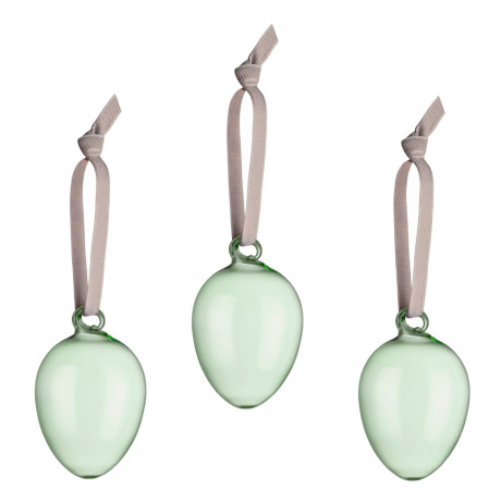 Декоративні скляні яйця зелені (в асорт) - S1745