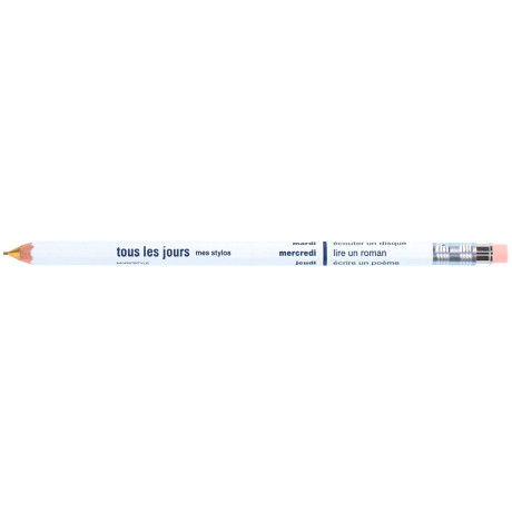 Олівець механічний з гумкою білий - S2512