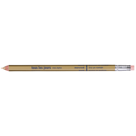 Олівець механічний з гумкою золотого кольору - S2513