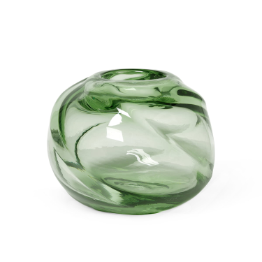 Ваза скляна зелена кругла Ferm Living Water Swirl - S2891