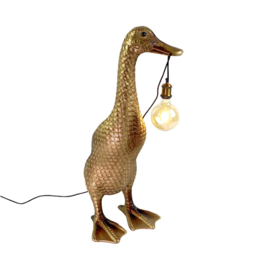 Лампа настільна Син качки золотого кольору 18х23х44см Werner Voss - S4775