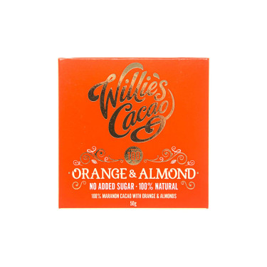 Шоколад чорний Мигдаль Апельсин без доданого цукру 50г, Willie's Cacao Willie's Сacao Willie's Сacao - Q4078