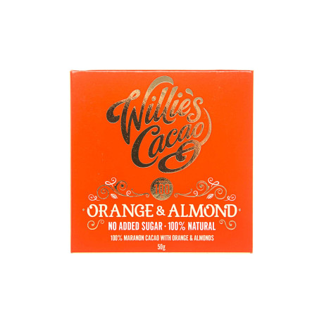 Шоколад чорний Мигдаль Апельсин без доданого цукру 50г, Willie's Cacao - Q4078