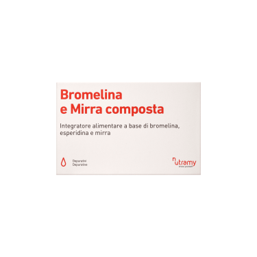 Дієтична добавка в таблетках Бромелайн, гесперидин і мирра Bromelina e Mirra composta 30шт NutraMy Depurative NutraMy Depurative - S8185