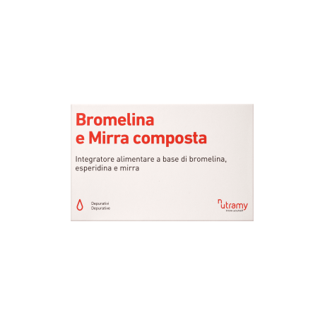 Дієтична добавка в таблетках Бромелайн, гесперидин і мирра Bromelina e Mirra composta 30шт - S8185